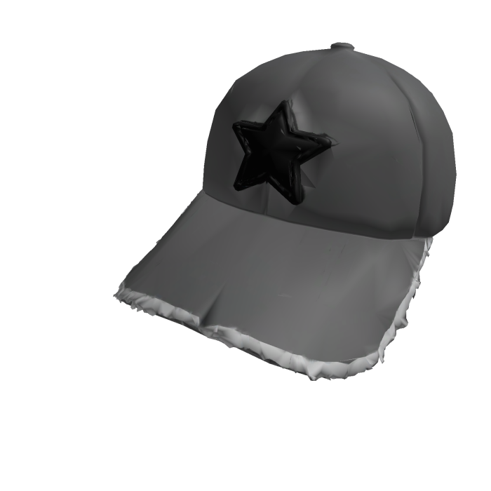 Washed Grey Distressed Cap w/ Black Star Patch