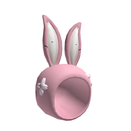 Cherubic Blossom Bunny Angel Hat (Pink) Roblox item