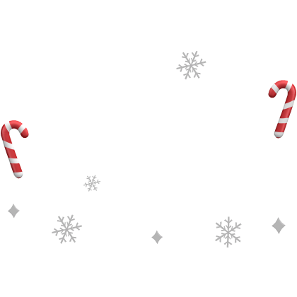 Cute Christmas Candy Cane Snowflake Confetti Aura