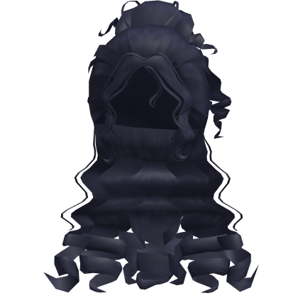 ♡ curly girly hair in dark blue Roblox item