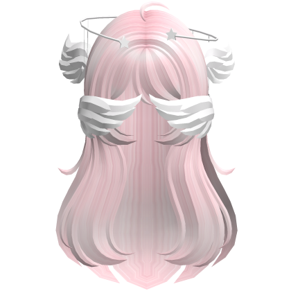 Pink Angelic Hair W Halo Roblox item