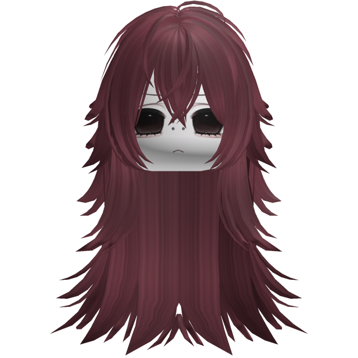 Vkei Moe Red Messy Long Hair