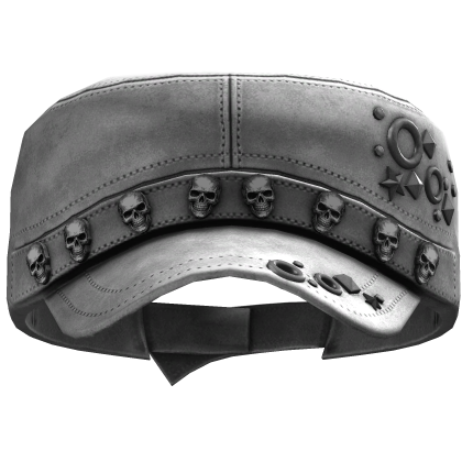Caded Y2K Skull Beret (White) Roblox item