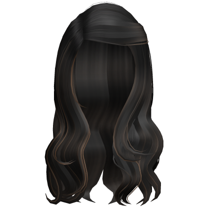 Wavy Chic Side Part Hair [Black w/ Highlights]