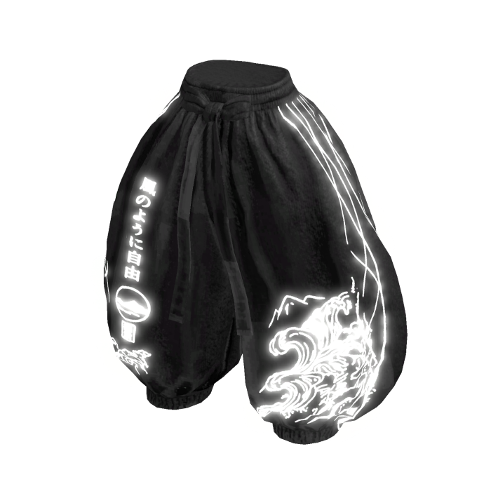 L$ - Glowing Baggy Japanese Pants (Emissive)