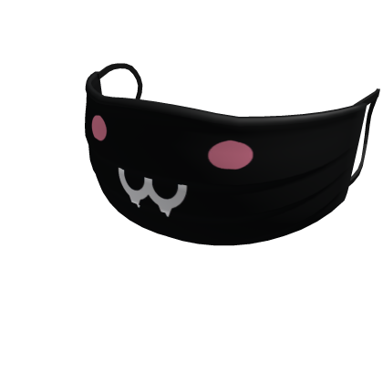 Black :3 Cat Mouth Face Mask w/ Fangs