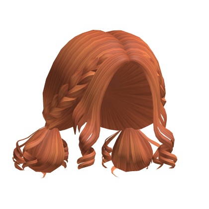 Curly Low Braided Buns in Brown Roblox item