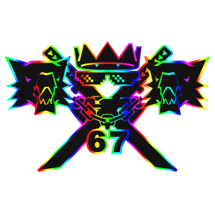 Cartoony Rainbow 67 Chain Dragons Swordpack Combo Roblox item