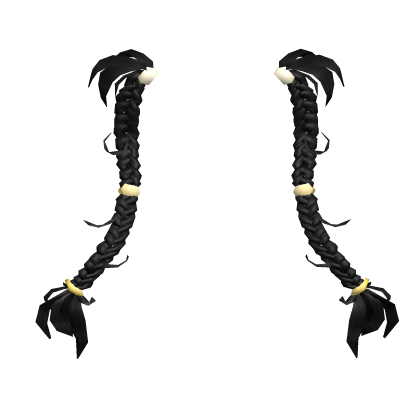 LONG Twin Tail Wisteria Braids ♡ ♡ Black Roblox item