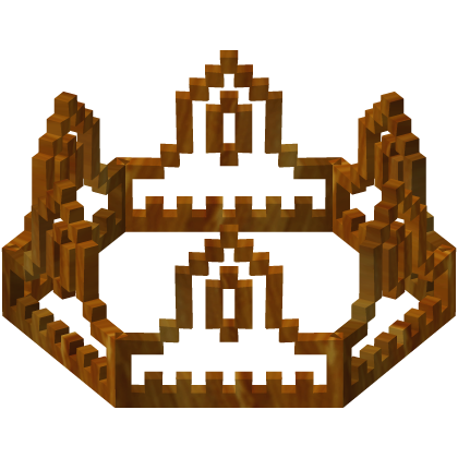 Xanwood Orange 8-Bit Royal Crown Outline (Addon) Roblox item