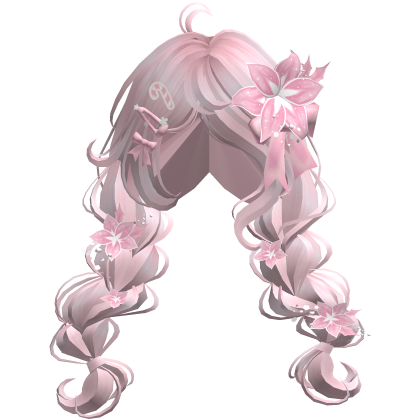 ♡ Christmas Preppy Flower Braids (Pink)