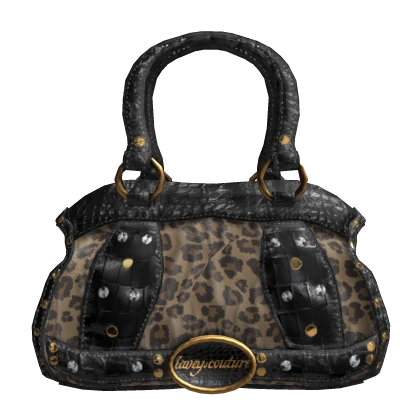 2000s Y2K Cheetah Designer Leopard Print Bag Gold | Roblox