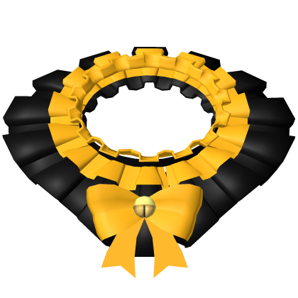 Black and Yellow Jester Collar with Bells