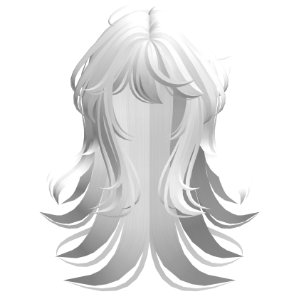 Cute Wispy Flowy Long Wolfcut (White) Roblox item