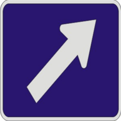 interstate slanted right sign Roblox decal