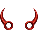 (CODE= 3666 ) Red Devil Circle Horns