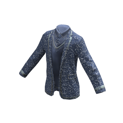 Sparkling Party Suit Jacket | Bluish Silver thumbnail
