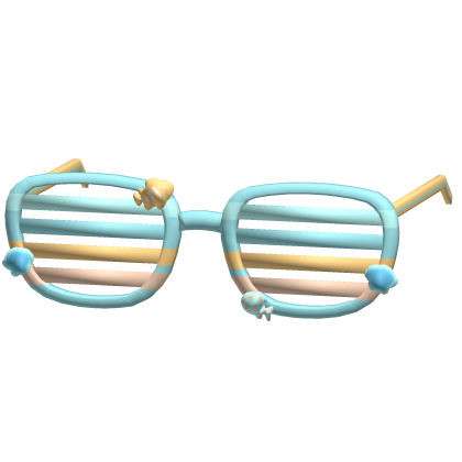 Cyan Tropical Seashell Summer Cool Fish Glasses