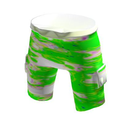 Green & White Smoke Shorts thumbnail