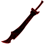 Red Crooked Barbarian Sword