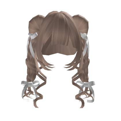 Blonde Doll Pigtails With White Bows