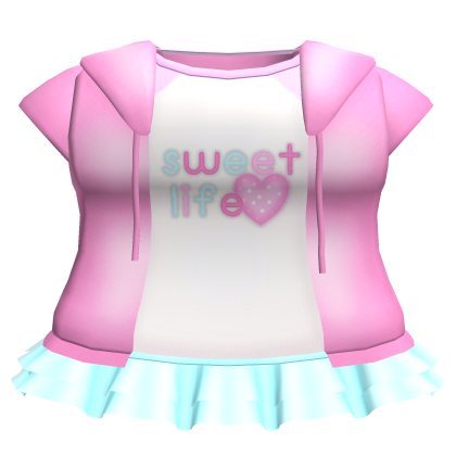 ♡꒱ sweet harajuku pink jacket dress Roblox item