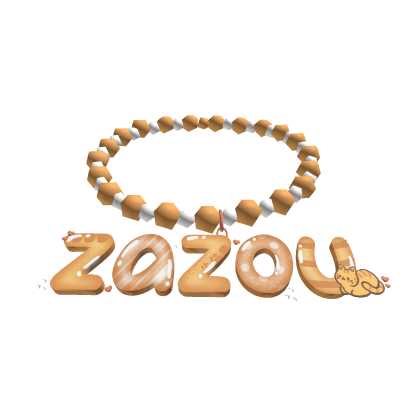 ♡ zazou's cute orange cat 3.0 beaded necklace ! thumbnail