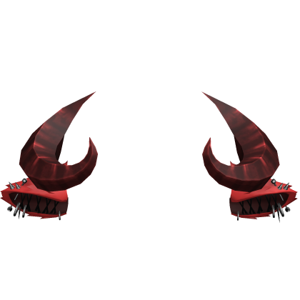 Red Gothic Goat Sheep Horns Pierced Ears Roblox item