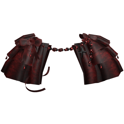 Red Victorian Lace Ribbon Collar 3.0