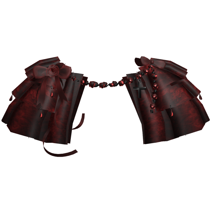 Red Victorian Lace Ribbon Collar 3.0