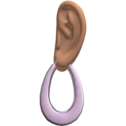 Purple 2000s Teardrop Earrings Ears