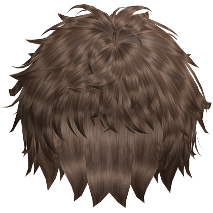 Fluffy Messy Anime Emo Boy Hair Ash Brown Roblox item