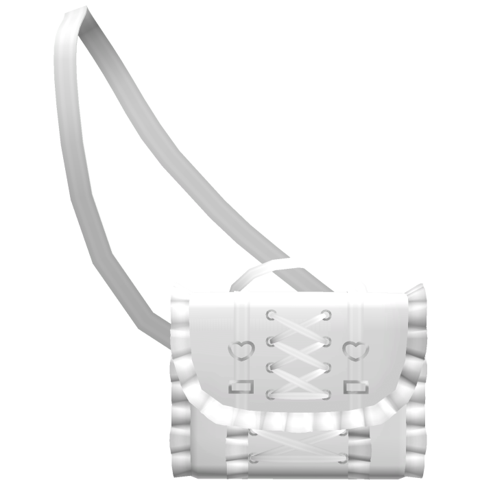 kawaii ruffled white letter waist bag 3.0