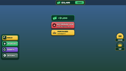 Tycoon UI Kit Cash Buttons Upgrade Shop HUD Panels preview 3