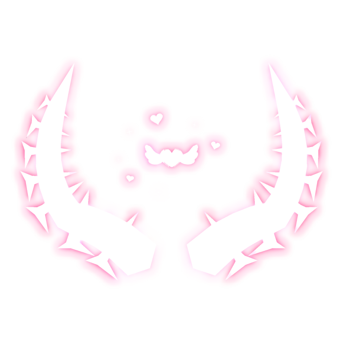 (Emissive) Glowing Pink Animated Winged Heart Horn