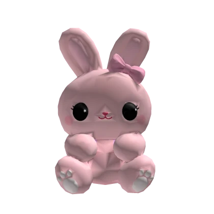 Cute Pink Bunny Left Shoulder Pet | Roblox Item - Rolimon's
