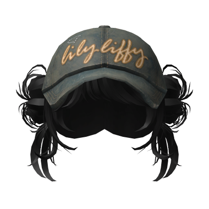🍀Y2K Double Buns w Denim Cap Roblox item