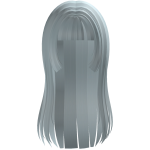 [ FREE ] ♡ : cute hime hair in blue with bangs