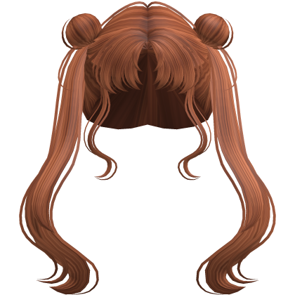 Long Anime Kawaii Bun Twintails (Ginger) Roblox item