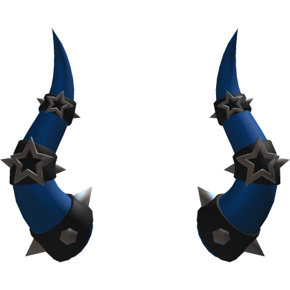 Spikey Punk Devil Horns (Blue) thumbnail