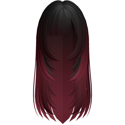 adorable long layered hime bang hair vampire red