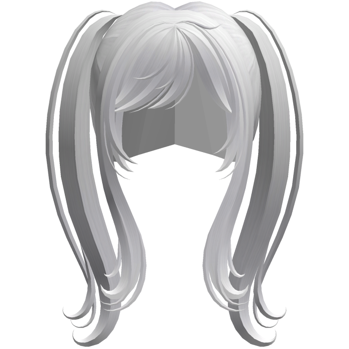 white long dolly moe twin tail anime hair