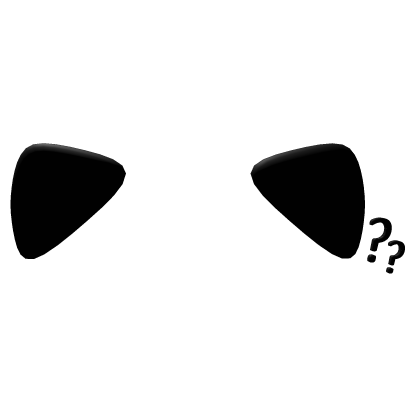 Confused Black Cat Ears Roblox item