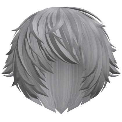 messy gray vampire emo anime hair w tufts