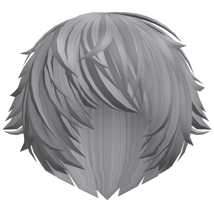 messy gray vampire emo anime hair w tufts