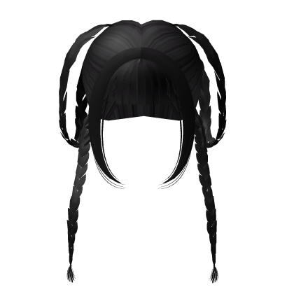 Princess Bun Braid Hair (black) Roblox item