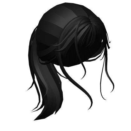 Windswept Ponytail in Black Roblox item