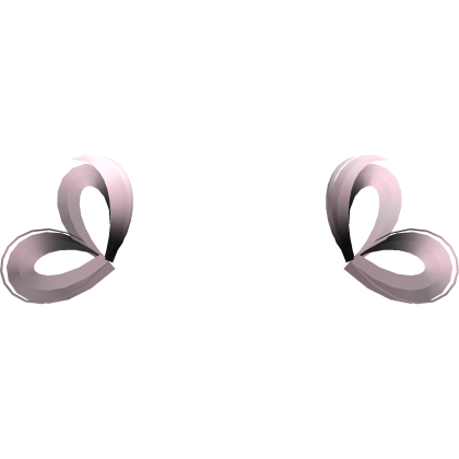 kawaii heart buns extentions pink black Roblox item