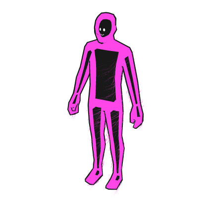 Pink Cartoony Outline Aura