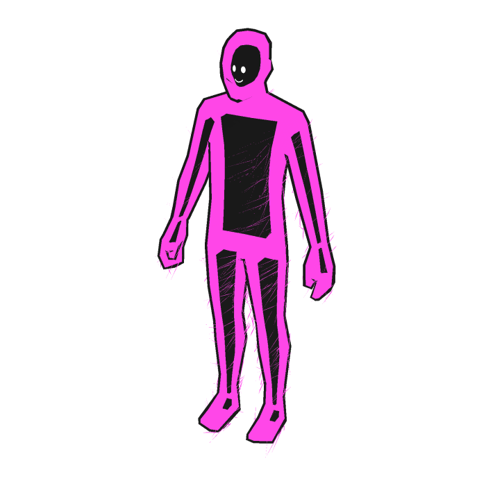 Pink Cartoony Outline Aura